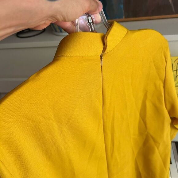 Golden Embroidered Women's Long Blouse L - Picture 9 of 16